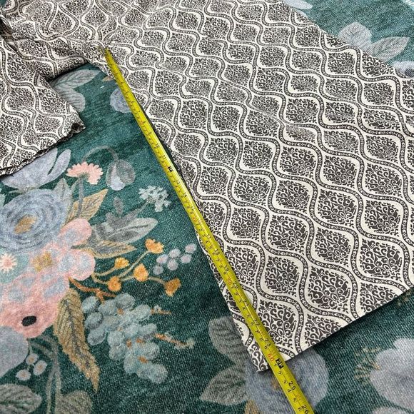 Westside Wide Leg Flowy Boho Pants Linen Cotton Cream Gray Print Flared Palazzo - Picture 11 of 15